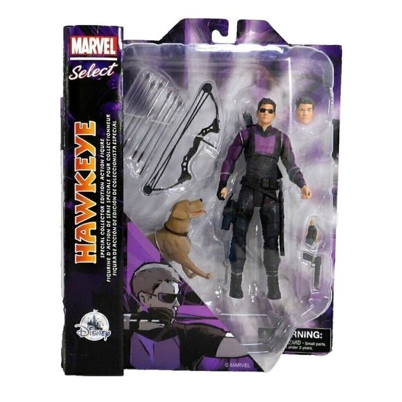 Avengers HAWKEYE action figure DIAMOND SELECT 2021 NEW, PACKAGE HAS MINOR DAMAGE - Picture 1 of 2